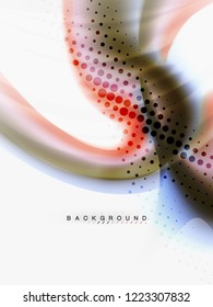Background abstract color flow, liquid design, vector