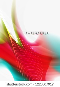Flujo de color abstracto de fondo, diseño líquido, vector