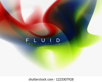 Background abstract color flow, liquid design, vector