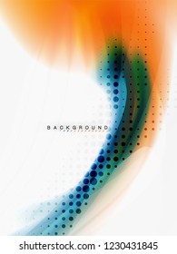 Background abstract color flow, liquid design, vector