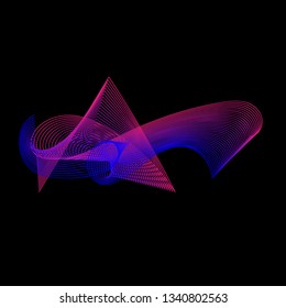 Background abstract with color gradient line art style