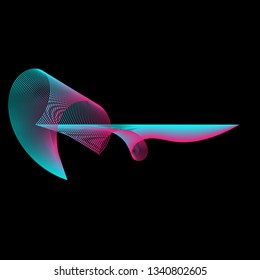 Background abstract with color gradient line art style