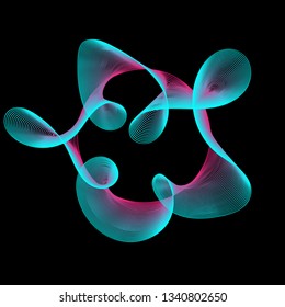 Background abstract with color gradient line art style