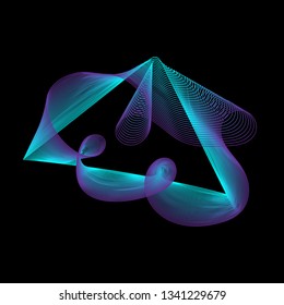 Background abstract with color gradient line art style