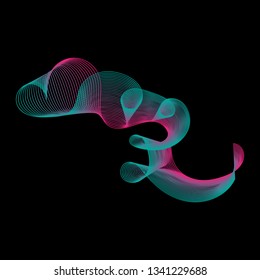 Background abstract with color gradient line art style