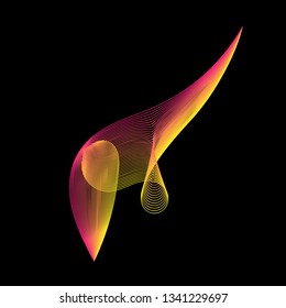 Background abstract with color gradient line art style