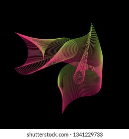 Background abstract with color gradient line art style