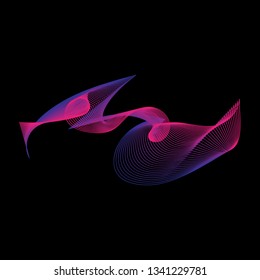 Background abstract with color gradient line art style