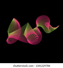 Background abstract with color gradient line art style