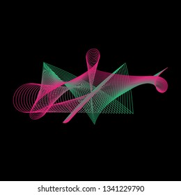 Background abstract with color gradient line art style