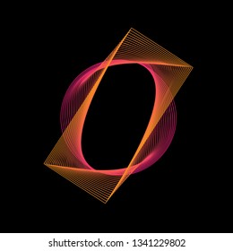 Background abstract with color gradient line art style