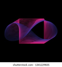 Background abstract with color gradient line art style