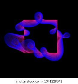 Background abstract with color gradient line art style