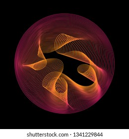 Background abstract with color gradient line art style