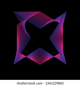 Background abstract with color gradient line art style