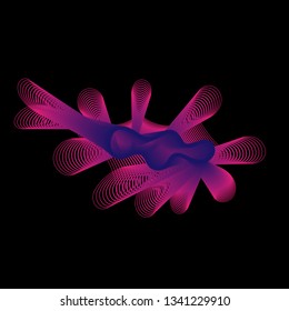 Background abstract with color gradient line art style