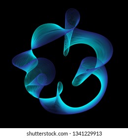 Background abstract with color gradient line art style