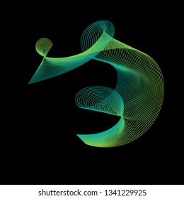 Background abstract with color gradient line art style