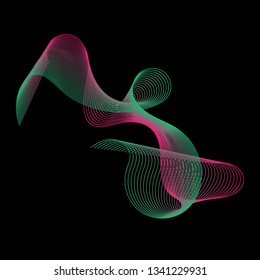Background abstract with color gradient line art style