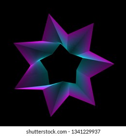 Background abstract with color gradient line art style