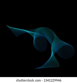 Background abstract with color gradient line art style
