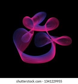 Background abstract with color gradient line art style