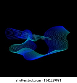 Background abstract with color gradient line art style