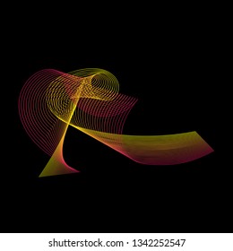 Background abstract with color gradient line art style