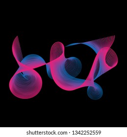 Background abstract with color gradient line art style