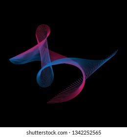 Background abstract with color gradient line art style