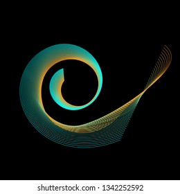 Background abstract with color gradient line art style