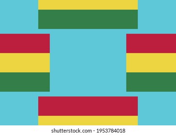 Background with abstract colored shapes.