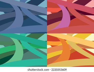 Ilustración de conjunto de colores abstracto de fondo