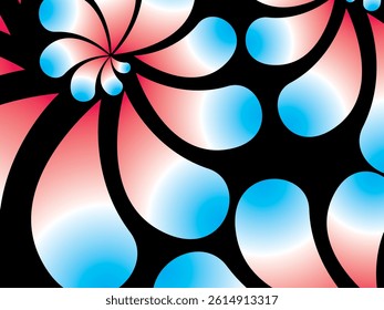 Background of abstract colorful shining yellow fractal shapes on background. Colorful water splash background.