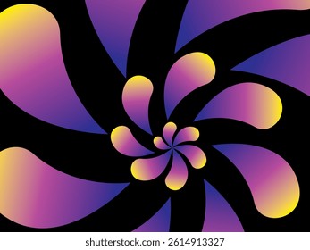 Background of abstract colorful shining yellow fractal shapes on background. Colorful water splash background.