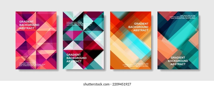 Cubierta abstracta de fondo color moderno y diseño de afiches geométrico