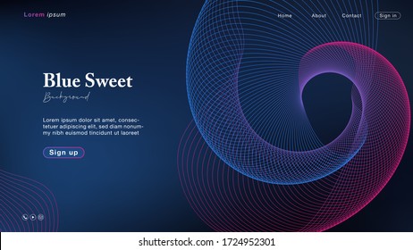 Background abstract dark blue pink light line color 02. Vector Illustration EPS10.