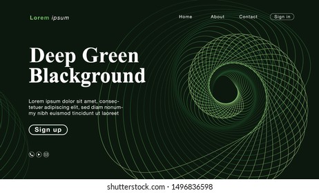 Background abstract deep green light line color for Homepage. Vector Illustration EPS10.