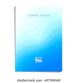 Background abstract for design. Banner with sample text lorem ipsum.  Blue background with waves.