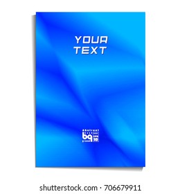 Background abstract for design. Banner with sample your text. Blue background with waves.Vector illustration.
