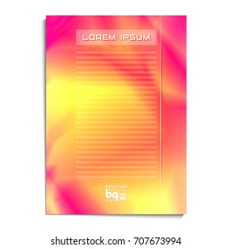Background abstract for design. Banner with sample text lorem ipsum. Orange  background with waves. Vector illustration.