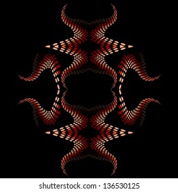 Background abstract design, black tattoo flower ornament vector illustration.