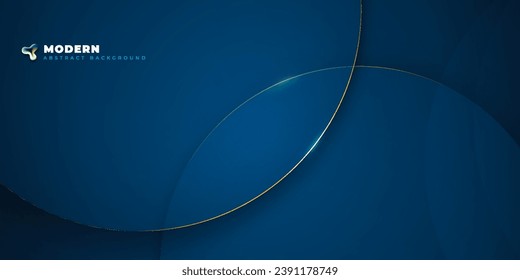 Background Abstract Design with Blue and Gold Color Circle Shapes Fluid Gradient Background Shapes Composition Futuristic Design Posters. Abstract vector illustration.