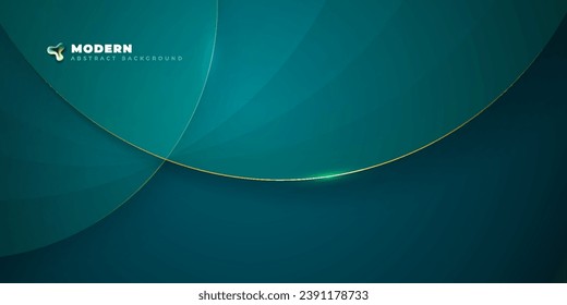 Background Abstract Design with Blue Teal and Gold Color Circle Shapes Fluid Gradient Background Shapes Composition Futuristic Design Posters. Abstract vector illustration.