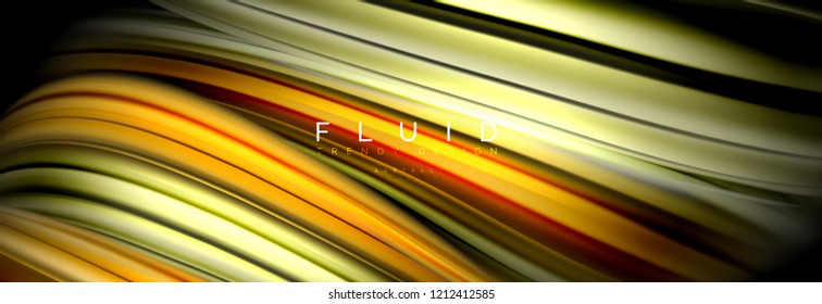 Diseño abstracto de fondo, mezcla de ondas de color líquido en negro, ilustración vectorial
