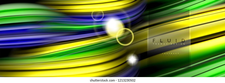 Diseño abstracto de fondo, mezcla de ondas de color líquido en negro, ilustración vectorial
