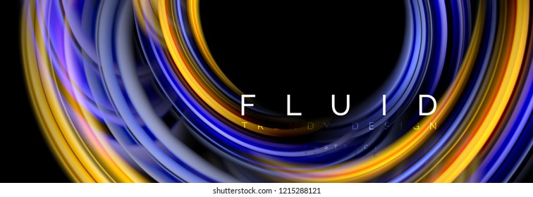 Diseño abstracto de fondo, mezcla de ondas de color líquido en negro, ilustración vectorial