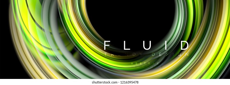 Diseño abstracto de fondo, mezcla de ondas de color líquido en negro, ilustración vectorial