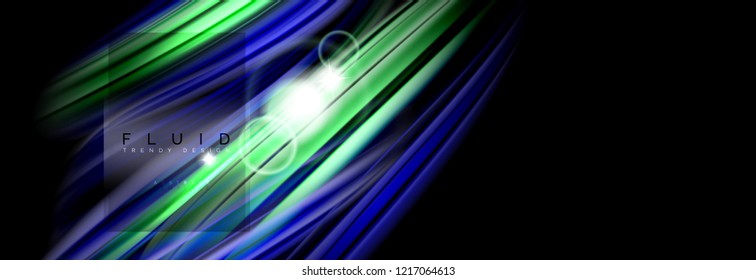 Projeto abstrato de fundo, fluindo misturando ondas de cor líquida em preto, ilustração vetorial