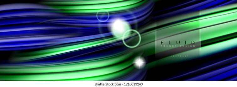Diseño abstracto de fondo, mezcla de ondas de color líquido en negro, ilustración vectorial